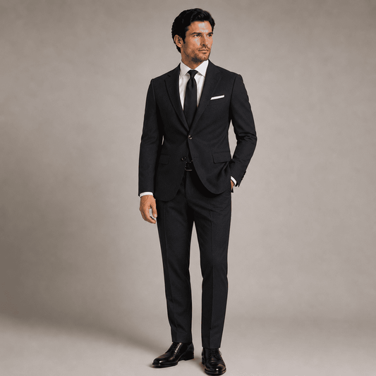Black Linen Bespoke Suit