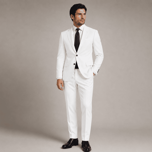 White Linen Bespoke Suit